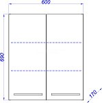 Шкаф подвесной Aqwella Allegro 60см Белый Фото 2