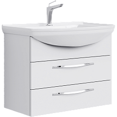 Тумба с раковиной подвесная Aqwella Allegro 75см Белый