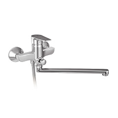 Смеситель для ванны и умывальника TREND PLUS с плоск.изл. S300мм,с душев.набором 