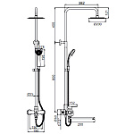 Душевая стойка со смесителем Ledeme L72403-1 Фото 2