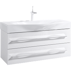 Тумба с раковиной подвесная Aqwella Milan 100см Белый