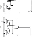 Смеситель Rush Bering для ванны  Фото 2