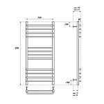 Полотенцесушитель водяной Point Омега П12 500х800, хром Фото 3