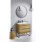 Тумба с раковиной Aqwella Fargo 80 дуб балтийский Фото 5