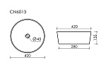 Раковина накладная Ceramicanova Element CN6013 белый глянцевый Фото 5