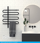 Полотенцесушитель электрический Сунержа ЭПАТАЖ левый/правый Черный матовый Фото 4