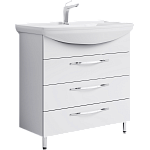 Тумба с раковиной напольная Aqwella Allegro 85см Белый Фото 1