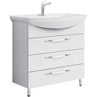 Тумба с раковиной напольная Aqwella Allegro 85см Белый Фото 1