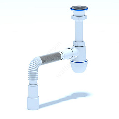 Сифон Ани 1 1/2"х40 с гофрой 40*50 С 0110
