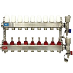 Группа коллекторов с расход. Vieir 9-вых нерж. БЕЗ кранов VR113-09А