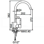 Смеситель для кухни Ledeme L4299W Фото 2