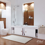 Экран под ванну Still 160 раздвижной МДФ белый Фото 3