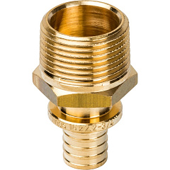 Переходник с наружной резьбой 16х3/4 STOUT  для труб из сшитого полиэтилена аксиальный