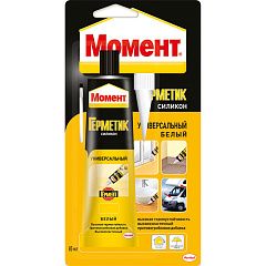 Герметик силиконовый универсальный "Момент" белый 70 мл
