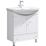 Тумба с раковиной напольная Aqwella Franchesca 75см Белый Фото 1