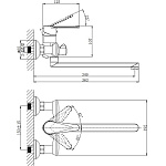 Смеситель Rush Denis для ванны и душа Фото 2