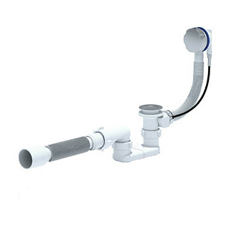 Сифон Ани для ванны ЕМ701 c переливом полуавтомат Фото 1