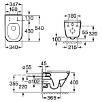 Унитаз подвесной Roca Gap Clean Rim + сиденье микролифт Фото 5
