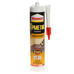 Герметик универсальный силиконовый "Момент" белый 280 мл