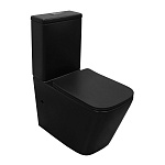 Унитаз напольный безободковый Azario Black King c сидением микролифт Фото 1