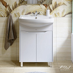 Тумба с раковиной Alavann Crystal 65 белая Фото 2