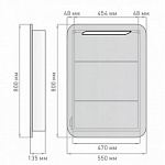 Зеркальный шкаф Alavann Alta 55 белый Фото 3