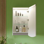 Зеркальный шкаф Alavann Crystal 45 белый Фото 3