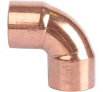 Отвод медный под пайку 35х90 двухраструбный Sanha Фото 3