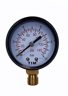 Манометр радиального подключения 50х1/4" - 10 бар TIM Фото 1