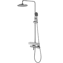 Смеситель Lemark Tropiс LM7010C для ванны и душа с верхней душевой лейкой "Тропический дождь"