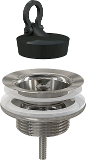 Водослив для умывальника 5/4" цельнометалический Alcaplast  Фото 1