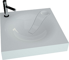 Раковина под стиральную машину ANGY (отверстие под смеситель+кронштейны) 640х545 мм