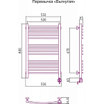 ЭЛ. П/С Богема 800х500 (5+4+5п) ТЭН Лев. 0921 - Фото 2