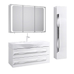 Комплект мебели для ванной Aqwella Milan 100 Белый Фото 1
