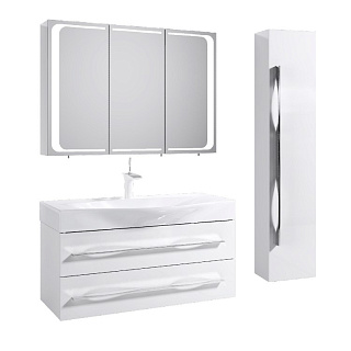 Комплект мебели для ванной Aqwella Milan 100 Белый Фото 1