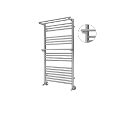 Полотенцесушитель водяной UKKO Астрид с 2 полками П20 500х1000 вентили в комплекте