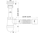 Сифон Ани 1 1/2"х40 с гофрой 40*50 С 0110 Фото 2