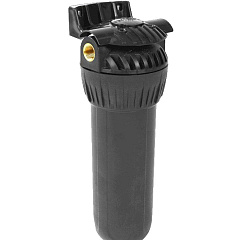 Корпус Гейзер 10" 1/2 для горячей воды (пласт. скоба)