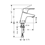 Смеситель для раковины Hansgrohe Focus  Фото 5