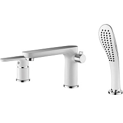 Смеситель на борт ванны Ledeme L1153W (белый/хром)