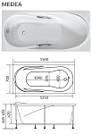 Ванна акриловая 1MarKa Medea 150x70 (чаша, экран, каркас, сифон) Фото 5