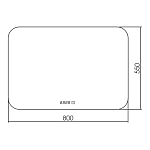  Зеркало AZARIO Шампань 800х550, выключатель-датчик на движение Фото 3