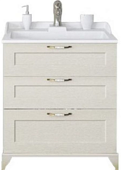 Тумба с раковиной Акватон Леон 80 H дуб белый