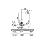 Сифон для ванны click/clack комплект Alca Plast А504КМ Фото 2