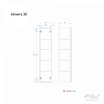 Шкаф-пенал Alavann Univers 30x139 белый Фото 5