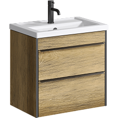 Тумба с раковиной подвесная Aqwella Fargo 60см Дуб балтийский