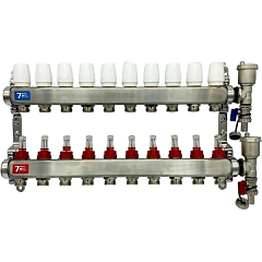 Группа коллекторов с расход. Vieir 10-вых нерж. БЕЗ кранов VR113-10А