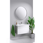 Зеркало круглое Aqwella RM 80см Белое Фото 3