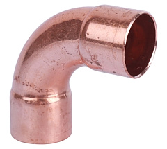 Отвод медный под пайку 22х90 двухраструбный Sanha