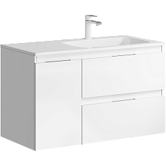 Тумба с раковиной подвесная Aqwella Accent 90R Белый